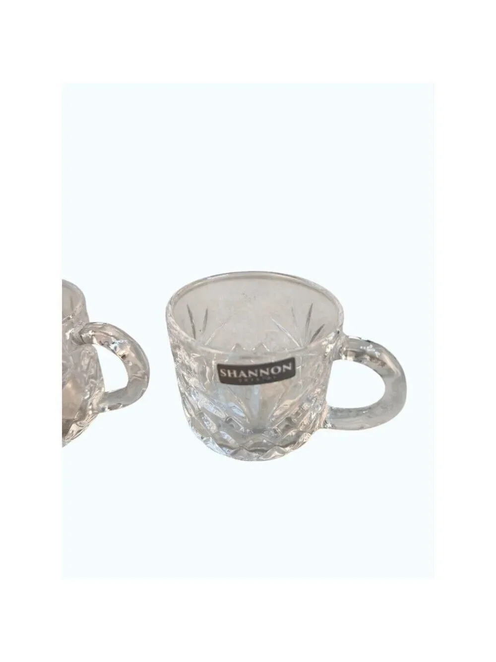 Godinger Clique  Cut Crystal Double Old Fashioned Glasses Set of 2 Barware